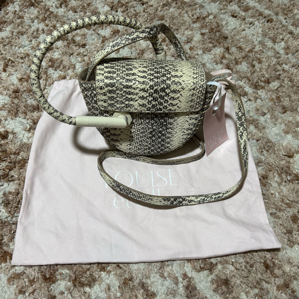 Louise et Cie Mez Small Croc Purse - Crossbody and Handle Bag